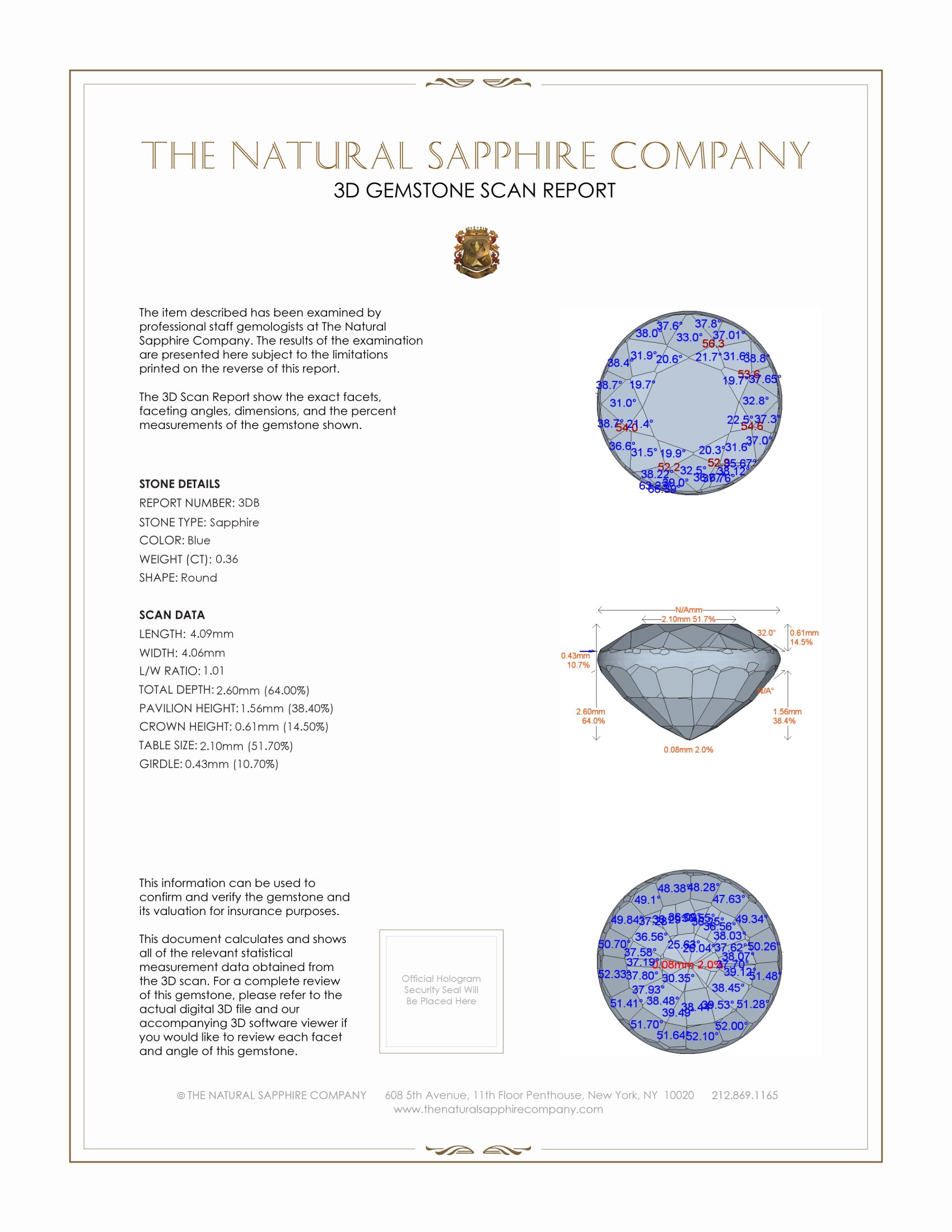 0.69 Ct.Tw. Blue Sapphire Pair from Ceylon (Sri Lanka)