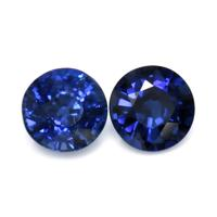1.27 Ct.Tw.Total Carat Weight Blue Sapphire Pair from Thailand Video