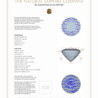 1.03&nbsp;Ct.Tw.Total Carat Weight Blue Sapphire Pair from Thailand 3 D Scan Report