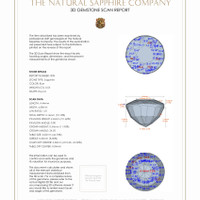 1.03 Ct.Tw.Total Carat Weight Blue Sapphire Pair from Thailand 3 D Scan Report