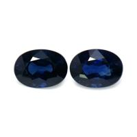 2.14 Ct.Tw.Total Carat Weight Blue Sapphire Pair from Thailand Video