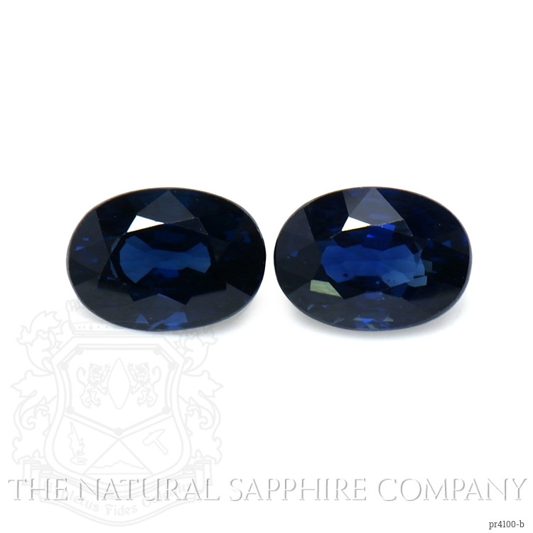 2.14 Ct.Tw. Blue Sapphire Pair from Thailand