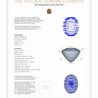 2.14&nbsp;Ct.Tw.Total Carat Weight Blue Sapphire Pair from Thailand 3 D Scan Report