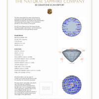 0.66&nbsp;Ct.Tw.Total Carat Weight Blue Sapphire Pair from Thailand 3 D Scan Report