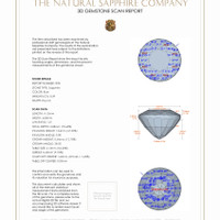 0.69&nbsp;Ct.Tw.Total Carat Weight Blue Sapphire Pair from Thailand 3 D Scan Report