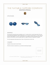 1.32 Ct.Tw.Total Carat Weight Blue Sapphire Pair from Thailand Appraisal