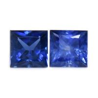 0.79 Ct.Tw.Total Carat Weight Blue Sapphire Pair from Ceylon (Sri Lanka) Video