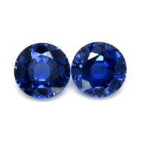 0.77 Ct.Tw.Total Carat Weight Blue Sapphire Pair from Thailand Video