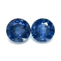 1.38 Ct.Tw.Total Carat Weight Blue Sapphire Pair from Thailand Video