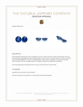 1.24 Ct.Tw.Total Carat Weight Blue Sapphire Pair from Thailand Appraisal