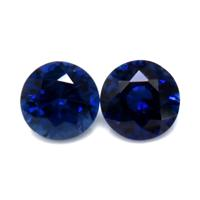 0.85 Ct.Tw.Total Carat Weight Blue Sapphire Pair from Thailand Video