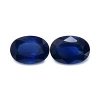 1.81 Ct.Tw.Total Carat Weight Blue Sapphire Pair from Thailand Video