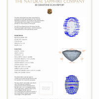 1.81 Ct.Tw.Total Carat Weight Blue Sapphire Pair from Thailand 3 D Scan Report