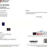 20.44&nbsp;Ct.Tw.Total Carat Weight Blue Sapphire Pair from Ceylon (Sri Lanka) Scan Report