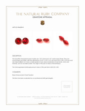 2.11 Ct.Tw.Total Carat Weight Ruby Pair from Mozambique Appraisal