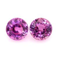 2.06 Ct.Tw.Total Carat Weight Pink Sapphire Pair from Ceylon (Sri Lanka) Video