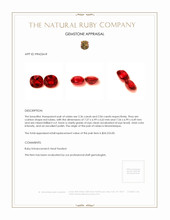 4.42 Ct.Tw.Total Carat Weight Ruby Pair from Mozambique Appraisal