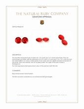 3.21 Ct.Tw.Total Carat Weight Ruby Pair from Madagascar Appraisal