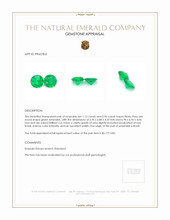 2.08 Ct.Tw.Total Carat Weight Emerald Pair from Brazil Appraisal