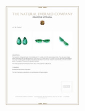 6.96 Ct.Tw.Total Carat Weight Emerald Pair from Zambia Appraisal
