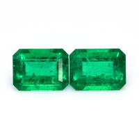 2.76 Ct.Tw.Total Carat Weight Emerald Pair from Zambia Video