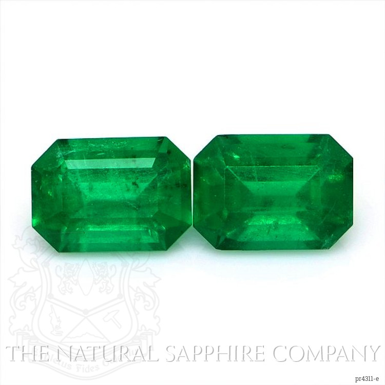 2.07 Ct.Tw. Emerald Pair from Zambia