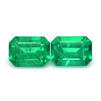 1.76 Ct.Tw.Total Carat Weight Emerald Pair from Zambia Video