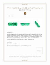 1.70 Ct.Tw.Total Carat Weight Emerald Pair from Zambia Appraisal