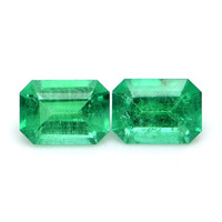 1.70 Ct.Tw.Total Carat Weight Emerald Pair from Zambia Video