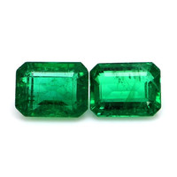 3.22 Ct.Tw.Total Carat Weight Emerald Pair from Zambia Video