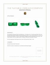 3.29 Ct.Tw.Total Carat Weight Emerald Pair from Zambia Appraisal
