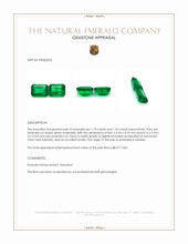 3.29 Ct.Tw.Total Carat Weight Emerald Pair from Zambia Appraisal