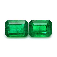 3.29 Ct.Tw.Total Carat Weight Emerald Pair from Zambia Video