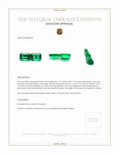 3.28 Ct.Tw.Total Carat Weight Emerald Pair from Zambia Appraisal