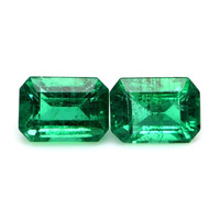 3.28 Ct.Tw.Total Carat Weight Emerald Pair from Zambia Video