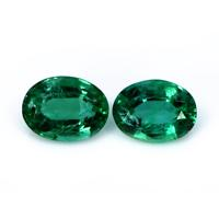 2.47 Ct.Tw.Total Carat Weight Emerald Pair from Zambia Video
