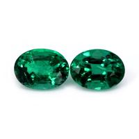 2.52 Ct.Tw.Total Carat Weight Emerald Pair from Zambia Video