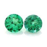 0.61 Ct.Tw.Total Carat Weight Emerald Pair from Zambia Video