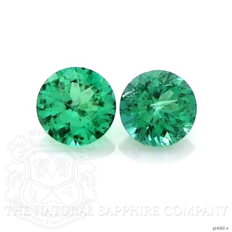 0.61 Ct.Tw. Emerald Pair from Zambia