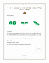 0.66 Ct.Tw.Total Carat Weight Emerald Pair from Zambia Appraisal