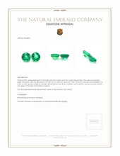 0.97 Ct.Tw.Total Carat Weight Emerald Pair from Zambia Appraisal