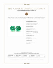 1.03 Ct.Tw.Total Carat Weight Emerald Pair from Zambia Scan Report