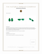 0.71 Ct.Tw.Total Carat Weight Emerald Pair from Zambia Appraisal
