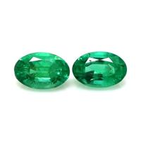 0.88 Ct.Tw.Total Carat Weight Emerald Pair from Zambia Video