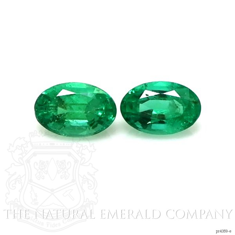 0.88 Ct.Tw. Emerald Pair from Zambia