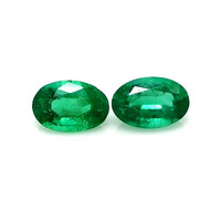 0.69 Ct.Tw.Total Carat Weight Emerald Pair from Zambia Video