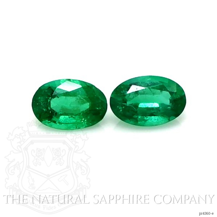 0.69 Ct.Tw. Emerald Pair from Zambia