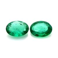 1.67 Ct.Tw.Total Carat Weight Emerald Pair from Zambia Video