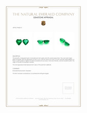 0.75 Ct.Tw.Total Carat Weight Emerald Pair from Zambia Appraisal