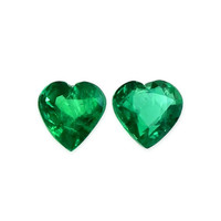 0.75 Ct.Tw.Total Carat Weight Emerald Pair from Zambia Video